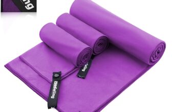 Fosdaling Mikrofaser Handtuch 3er Set – Groß 200×100cm & 2 Klein 80×40cm