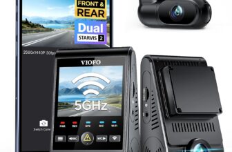 VIOFO A229 Plus 2CH Dashcam, Dual 2K HDR, 5GHz WLAN, GPS, Sprachsteuerung