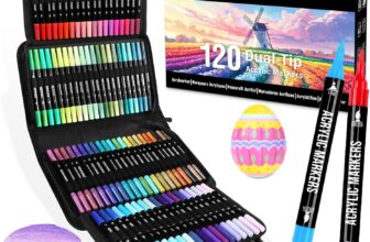 Acrylstifte Acryl Marker Set, 120 Farben Dual Tip mit dünner & dicker Spitz