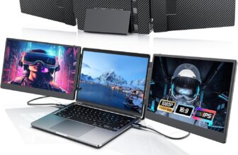 Tragbarer Monitor für Laptop, 14’’ Triple Laptop Screen Extender
