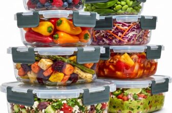 uandu Glasbehälter mit Deckel 16-teilig – Meal Prep Boxen Glas