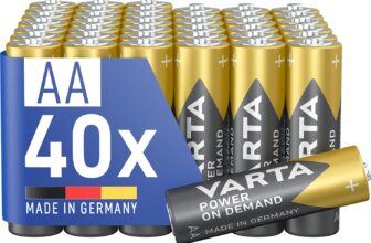 VARTA Batterien AA, 40 Stück, Power on Demand, Alkaline, 1,5V, Vorratspack
