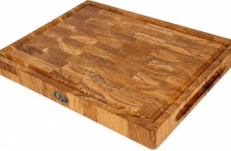 B4K® 40х30х4cm Küchenbrett aus Eiche Stirnholz