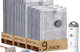 Vacbird Vakuumbeutel für Kleidung mit Kabelloser Vakuumpumpe