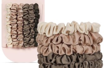 Kitsch Satin Haargummis Damen, Weicher als Seide – Eukalyptus, 6 Stück