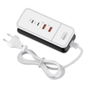 PD50W 4-Port-Steckdosenleiste mit doppelt USB + doppelt Type-C PD QC3.0 Schnelllade-Reiseadapter EU-Stecker US-Stecker f