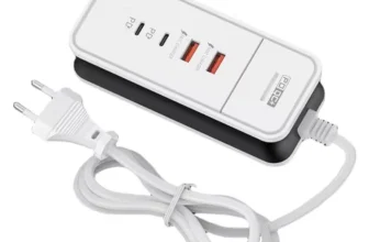 PD50W 4-Port-Steckdosenleiste mit doppelt USB + doppelt Type-C PD QC3.0 Schnelllade-Reiseadapter EU-Stecker US-Stecker f