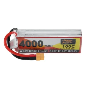 ZOP Power 14,8V 4000mAh 100C 4S LiPo Akku mit XT60 Stecker für RC Drohne