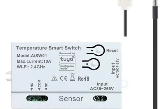 Tuya WiFi Smart Switch,Temperatur,Luftfeuchtigkeit,Trockenkontakt,10A,AC85-265V,DC7-32V,App-Remote,Echtzeitüberwachung,T