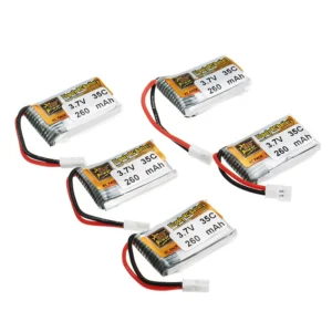 5 X ZOP Power 3.7V 260mAh 35C Lipo Batterie Weißer Stecker für RC Quadcopter