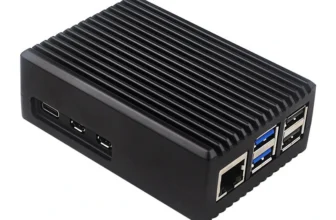 Raspberry Pi 5 Passivkühlgehäuse aus Aluminiumlegierung, gestreifte Hülle zur Wärmeableitung