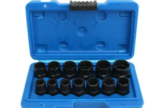 13pcs 3/8 Damaged Bolt Nut Screw Remover Extractor Removal Set Nut Removal Socket Tool Threading Hand Tools Kit With Box