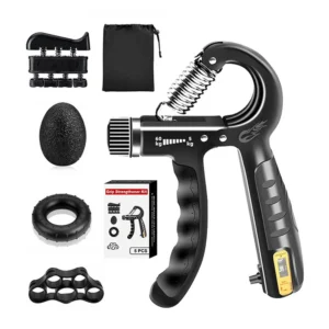KALOAD 5-teiliges Fitness-Set 5-60Kg Elektrischer Zählhandgriff Handgelenktraining Kraftsteigerung Federzangenfinger Kar