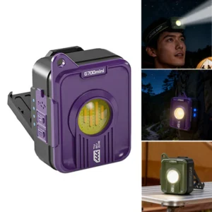 IPRee G700mini Tragbares Mehrzwecklicht 500 Lumen 150° Flutlicht Magnetische Camping-Laterne 7 Beleuchtungsmodi mit Typ-