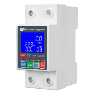WiFi Smart Schutzschalter 63A 230V 6kA Überstrom- und Leckschutz Bidirektionale Zählung Hinterleuchtetes Display