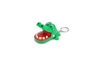 noris Mini beißendes Krokodil – Reaktionsspiel mit Überraschungseffekt, witziges Geschicklichkeitsspiel mit Schnappmechanismus, einfaches Kinderspiel für spontane Spielrunden, ab 4 Jahren