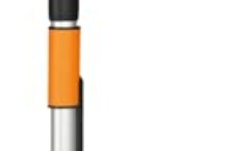 Fiskars Teleskop-Unkrautstecher, Länge 1 – 1,19 m, Rostfreie Stahl-Arme/Kunststoffgriff, Schwarz/Orange, Smart-Fit, 1020125