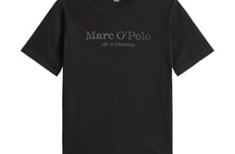 Marc OߴPolo Herren T-Shirt aus Bio-Baumwolle mit Rundhalsausschnitt, Schwarz (Black), XL