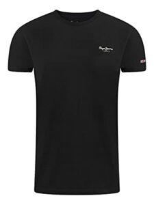 Pepe Jeans Herren Original Basic 3 N T-Shirt, Schwarz (Black), L