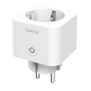 Hama WLAN Steckdose (Smart Plug mit Matter Smart Home, universal, WLAN gesteuerter Stecker mit App und Sprachsteuerung, mit Strommessung, Smart Home Funktion mit Zeitschaltuhr, 3680W) weiß