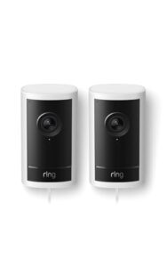 Ring Außenkamera Pro mit Netzstecker (Outdoor Camera Pro, neueste Generation), für dein Zuhause oder Unternehmen, Sicherheitskamera, Retinal 4K, 10x-Zoom, 2 Kameras