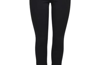 ONLY Damen Onlrain Reg Skinny Cry6060 Noos Jeans, Black Denim, L EU