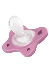 Chicco Dual Soft, Silikonschnuller 6-16 Monate, zweifarbig, Set aus zwei weichen Schnullern, unterstützt die Atmung und fördert die richtige Entwicklung des Mundes, 2 Stück, Baby Girl