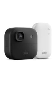 Blink Außenkamera 2K+ (neueste Generation) – Kabellose, intelligente Sicherheitskamera, 2K-Videoauflösung, bis zu zwei Jahre Batterielaufzeit. Sync-Basismodul enthalten – 1-Kamera-System, Schwarz