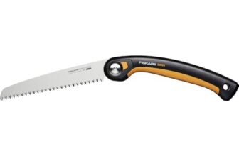 Fiskars Plus Klappsäge, Für dicke Stämme und Äste, 3 Schneidpositionen
