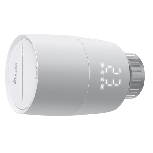 TP-Link smartes Heizkörperthermostat – Erweiterungseinheit, benötigt Kasa Hub, Heizungssteuerung (Kasa App, Zeitpläne, Geofencing, Fensteröffnungserkennung), Matter, Alexa, Apple Home