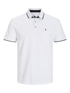 JACK & JONES Herren Jjebasic Noos Poloshirt, Weiß, L EU