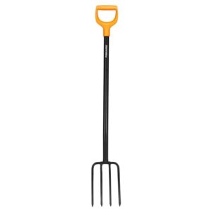 Fiskars Spatengabel für Harte, steinige Böden, Mit 4 Zinken, Länge 120 cm