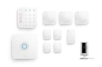Ring Alarm – L + Innenkamera (Indoor Camera, 2. Gen.) im Paket | Alarmanlage für Haus & Wohnung mit WLAN & Kamera | Alarm-Benachrichtigungen auf dein Smartphone, haustierfreundlich | Alexa-kompatibel