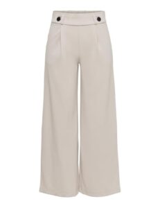 JDY Damen JDYGEGGO New Long Pant JRS NOOS Hose, Chateau Gray/Detail:Black Buttons, S/30