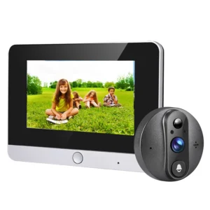 Smart Peephole Video-Türklingelkits mit Kamera 5 Zoll LCD-Monitor 1080P HD 120° Ultra Weit PIR-Bewegungserkennung Tuya W