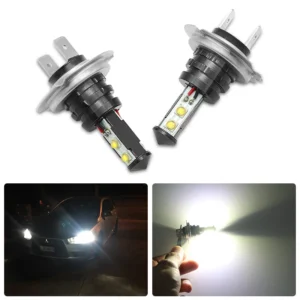2PCS H7 LED Bulb Super Bright Car Fog Lights 12V 24V 6000K White Driving Running Lamp Auto Led H7 Light Bulbs