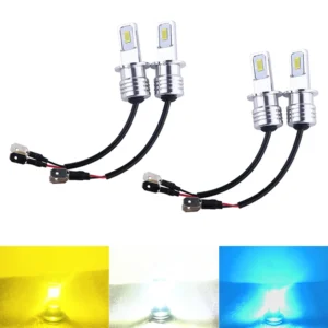 2PCS New Super Bright H3 LED Fog Light Bulbs Conversion Kit 35W 4000LM 6000K High Bright Daytime Auto Light DRL Lamp 12V TSLM1