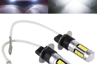 2Pcs H3 H1 6500K White 6W 600LM High Power LED Fog Light Headlight Lamps Bulb Lens DC 12V-24V Easy To Install
