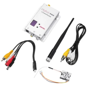 Partom 1,2 GHz 200 mW 12CH Wireless FPV Sender Fox-R02 Empfänger-Kombination SMA männlich für RC-Drohne/Flugzeug Langstr