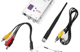 Partom 1,2 GHz 200 mW 12CH Wireless FPV Sender Fox-R02 Empfänger-Kombination SMA männlich für RC-Drohne/Flugzeug Langstr