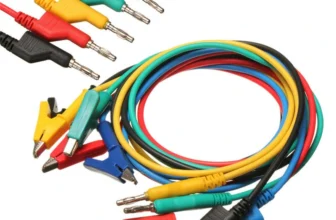 DANIU 5 Stück 1M 4mm Silikon-Bananenstecker zu Krokodilklemmen-Testsondenleitung