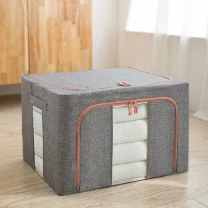 HONEIER 66L Aufbewahrungstaschen Kleiderorganisator Aufbewahrungscontainer mit strapazierfähigen Griffen Dicker Stoff fü