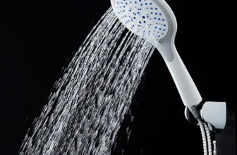 Set aus 2 Duschköpfen mit Regenstrahlaufnahme aus Silikongel, druckfester Duschset