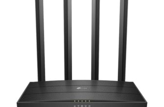 TP-Link Archer C6 Dualband Gigabit WLAN-Router (867Mbit/s 5GHz + 300Mbit/s 2,4GHz, 4 Gigabit LAN-Port, MU-MIMO, IPTV, Unterstützt Keine DSL-Funktion