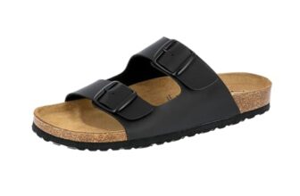 Lico Herren Bioline Man Pantoletten, Schwarz, 44 EU