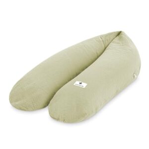 Julius Zöllner Stillkissen Musselin | Schwangerschaftskissen, Seitenschläferkissen & Lagerungskissen in einem | 100% Baumwolle, Oeko-TEX Standard 100 | Lime
