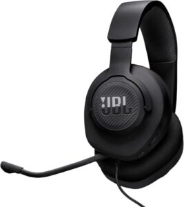 JBL Quantum 100M2 Kabelgebundenes Over-Ear Gaming Headset mit QuantumSOUND Signature, 3,5-mm-Klinke, Multi-Plattform-Kompatibilität und abnehmbarem Mikrofon mit Stummschaltungsoption, Schwarz