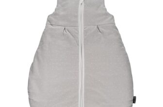 LaLoona Baby Schlafsack ohne Ärmel | Ganzjahres Babyschlafsack (TOG 3.0) für Herbst, Winter und Übergang | 100% Baumwolle, OEKO-TEX Standard 100 & EN 16781 geprüft – Punkte Beige – 62-68