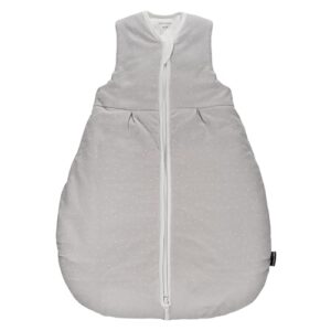 LaLoona Baby Schlafsack ohne Ärmel | Ganzjahres Babyschlafsack (TOG 3.0) für Herbst, Winter und Übergang | 100% Baumwolle, OEKO-TEX Standard 100 & EN 16781 geprüft – Punkte Beige – 50-56