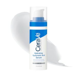 CeraVe Feuchtigkeitsspendendes Hyaluronsäure Serum, Aufpolsterndes Gesichtsserum für trockene bis normale Haut, Mit 3 essenziellen Ceramiden und Vitamin B5, 30 ml